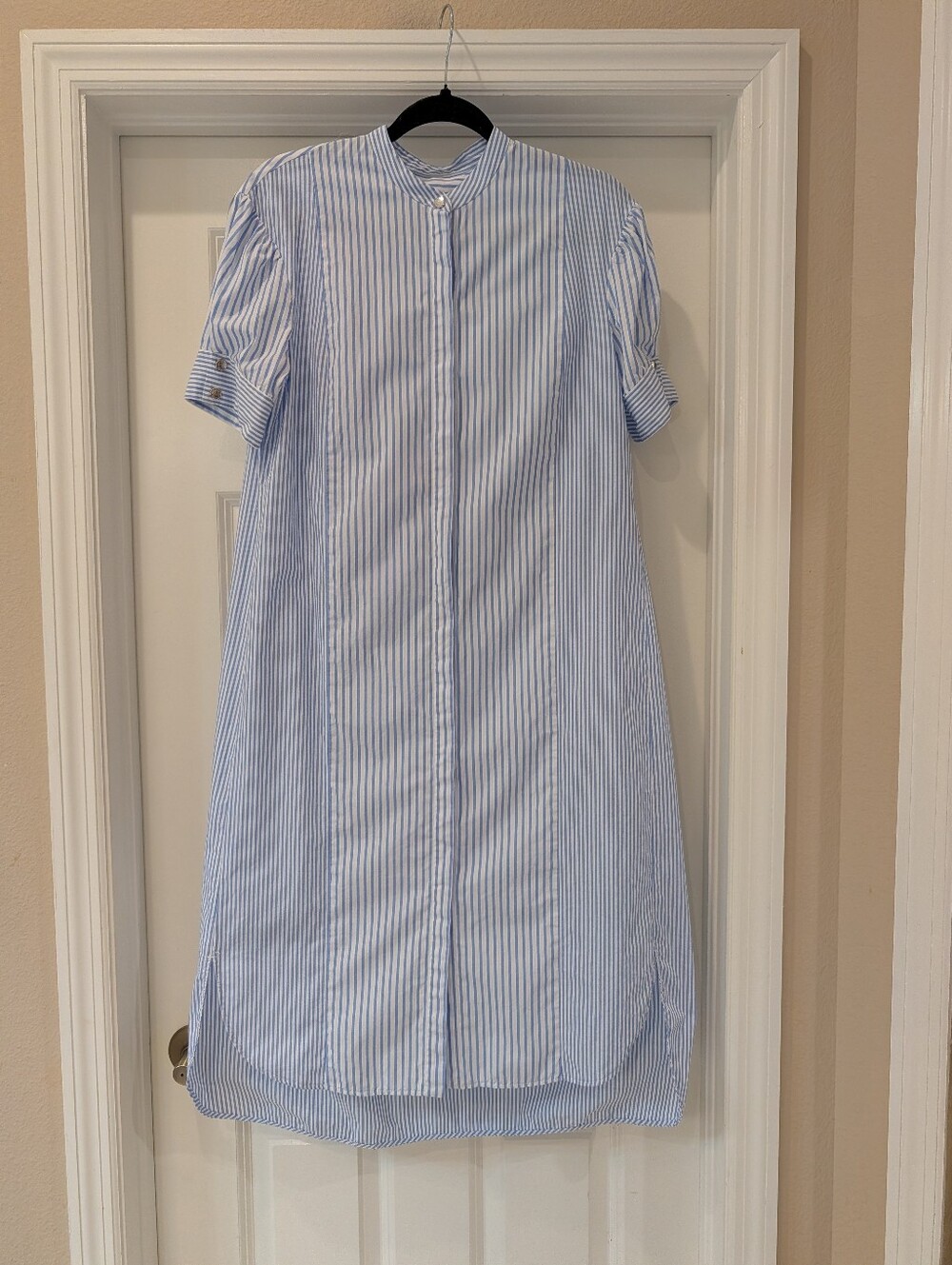 Boss Cotton Button Front Maxi Shirt Dress Size 4